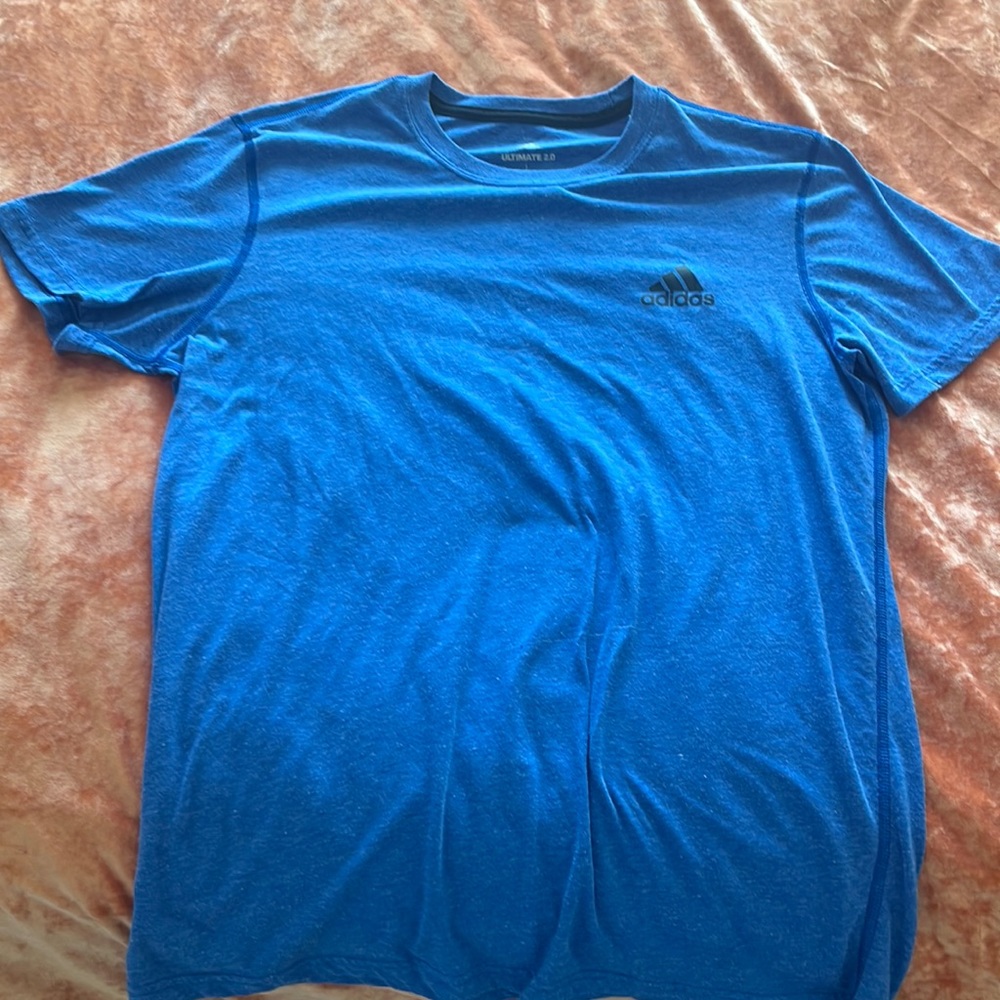 Men’s blue Adidas athletic shirt